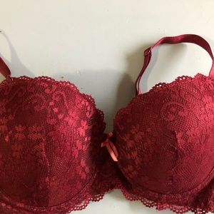 Maroon Lace Bra